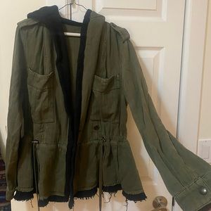 Free People - Green Military Jacket